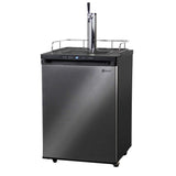 Kegco 24" Wide Homebrew Single Tap Black Stainless Steel Digital Kegerator - HBK309X-1NK