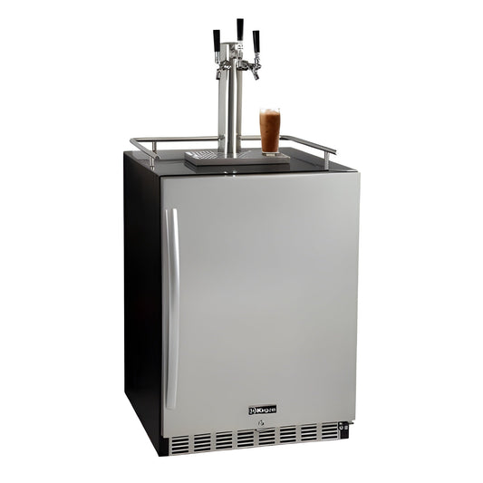 Kegco 24" Wide Cold Brew Coffee Tap Black Commercial Built-In Right Hinge Kegerator - ICHK38BSU-1