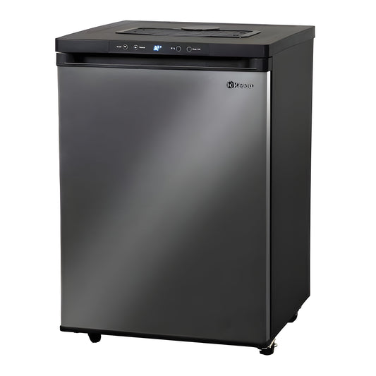 Kegco Wide Black Stainless Steel Digital Kegerator - Cabinet Only - MDK-309X-01