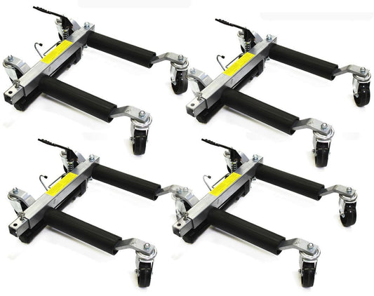 Stark USA 4-PC Hydraulic Car Dollies 12" Wheel Lift Positioning Jack Auto Dolly - KIT363