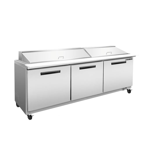 Maxx Cold 71.7" 3-Door Sandwich & Salad Prep Station, 18 cu. ft. – MXCR72SHC