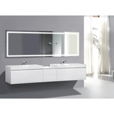 Krugg Icon 84" X 30" LED Bathroom Mirror with Dimmer & Defogger Large Lighted Vanity Mirror ICON8430
