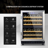 Lanbo 46 Bottles Dual Zone Stainless Steel Wine Coolers - LW46D
