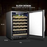 Lanbo 52 Bottles Single Zone Stainless Steel Wine Coolers - LW52S