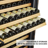 Lanbo Luxury 289 Bottles Dual Door Stainless Steel Wine Coolers - LW328SD