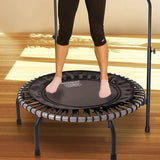 JumpSport 350i 39" Fitness Trampoline and Handle Bar with 30 Adjustable Bungees - 323353