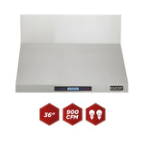 Kucht Professional 36" Wall Mount Range Hood 900 CFM in Stainless Steel - KRH3621A