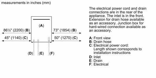 BOSCH Dishwasher 24" Black - SHX5AEM6N