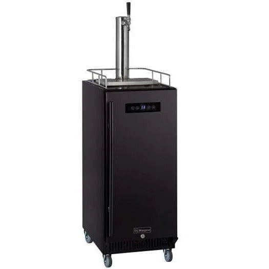 15 Wide Cold Brew Coffee Single Tap Black Commercial Kegerator - ICS15BBRNK