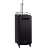 15 Wide Cold Brew Coffee Single Tap Black Commercial Kegerator - ICS15BBRNK