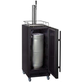 15 Wide Cold Brew Coffee Single Tap Black Commercial Kegerator - ICS15BBRNK