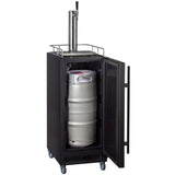 15 Wide Cold Brew Coffee Single Tap Black Commercial Kegerator - ICS15BBRNK