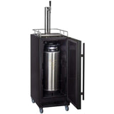 15 Wide Cold Brew Coffee Single Tap Black Commercial Kegerator - ICS15BBRNK