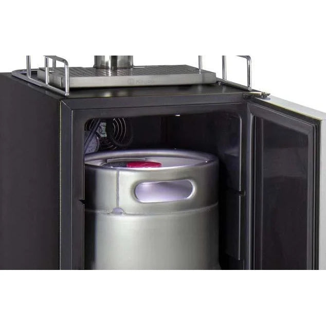 15 Wide Cold Brew Coffee Single Tap Black Commercial Kegerator - ICS15BBRNK