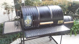 Moss Grills Single Barrel Grill Smoker / Charcoal, Rotisserie - 104