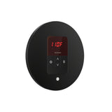 Mr. Steam iTempo Round Steam Shower Control in Matte Black with Polished Chrome Bezel - MSITEMPORD-M