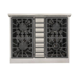 Kucht Professional 30 in. 4.2 cu ft. Natural Gas Range with Silver Knobs - KRG3080U-S