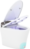 Costway Elongated Smart Toilet Bidet 1.16 GPF Auto Open Lid Heated Seat New - BA8186US-WH