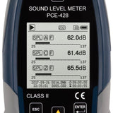 PCE 428 Class 2 Decibel Sound Meter (25 - 136dB) - PCE-428