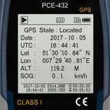 PCE 432 Class 1 Decibel Sound Meter with GPS (22 - 136dB) - PCE-432