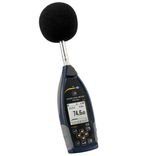 PCE 432 Class 1 Decibel Sound Meter with GPS (22 - 136dB) - PCE-432