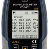 PCE 432 Class 1 Decibel Sound Meter with GPS (22 - 136dB) - PCE-432