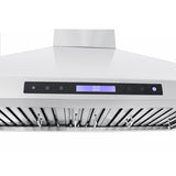 ProLine Wall Mounted Range Hood in Stainless Steel Modern Design, 900 CFM - PLFW 129E