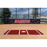 iDeal Portolite 12’x6’ SpikeTek Full Batter's Mats - BB7212RED