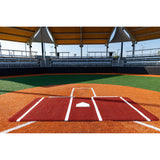 iDeal Portolite 12’x6’ SpikeTek Full Batter's Mats - BB7212RED