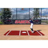 iDeal Portolite 12’x6’ SpikeTek Full Batter's Mats - BB7212RED