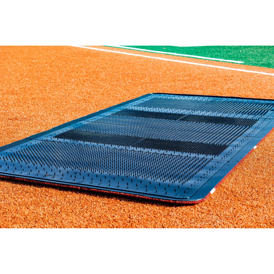 iDeal Portolite 12’x6’ SpikeTek Full Batter's Mats - BB7212RED