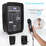 Pyle Stage and Studio 8 Inch Bluetooth PA Loud Speaker and 8 Channel Audio Mixer - 211818