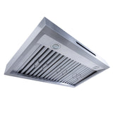Proline King Air 30" Wall-Mounted Range Hood, 550/1200 CFM - PLSW-KING-AIR.30-BLACK