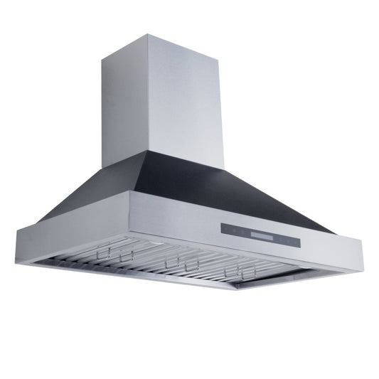 Proline King Air 30" Wall-Mounted Range Hood, 550/1200 CFM - PLSW-KING-AIR.30-BLACK