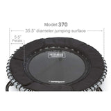 JumpSport 370 Indoor Lightweight 39-Inch Heavy Duty Fitness Trampoline, Black - 250169