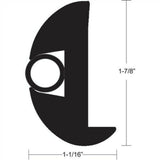 TACO Flex Vinyl Rub Rail Kit Black/Black Insert 70' X 1-7/8" x 1-1/16" - V11-2423BBK70-2