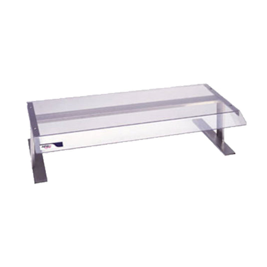 APW Wyott SG-31XPC Pass-Thru Hot Dog Grill Sneeze Guard with Metal Frame - AWSG31XPC