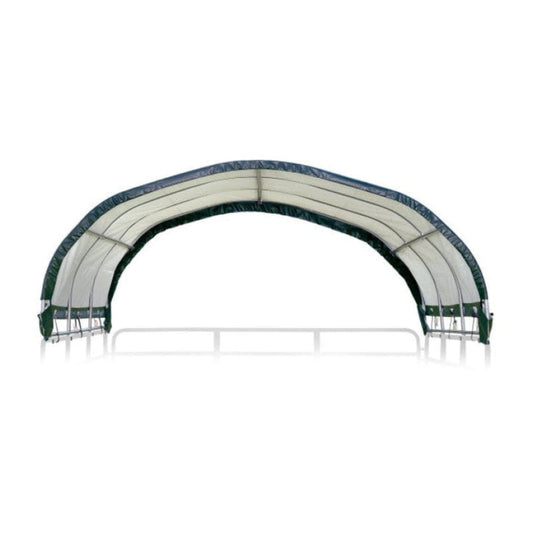 ShelterLogic Corral Shelter Livestock Shade 12' X 12' - 1 3/8" 7.5 oz. Green Cover (Corral panels not included) - 51523