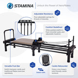 Stamina AeroPilates Reformer Whole Body Resistance Pilates Workout Board Machine - 249425