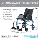 iDeal STRONGBACK 8 Transport Wheelchair - 1002