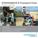 iDeal STRONGBACK 8 Transport Wheelchair - 1002
