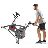 iDeal Sunny Health & Fitness Premium Magnetic Resistance Smart Indoor Cycling Bike with Quiet Belt Drive and Exclusive SunnyFit App Enhanced Bluetooth Connectivity