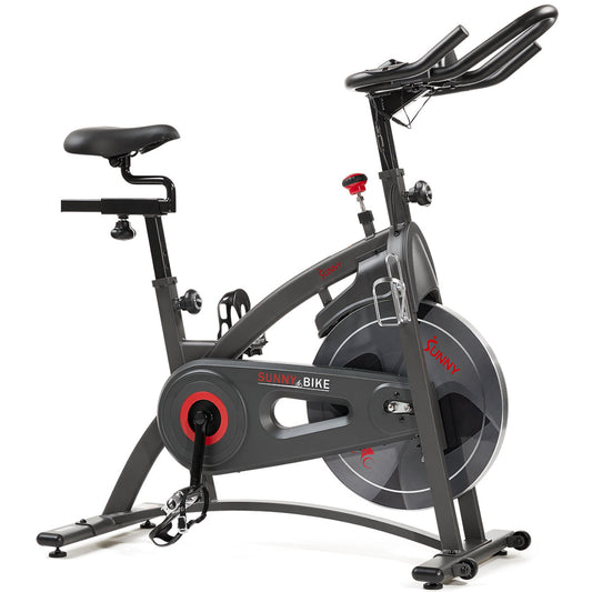 iDeal Sunny Health & Fitness Premium Magnetic Resistance Smart Indoor Cycling Bike with Quiet Belt Drive and Exclusive SunnyFit App Enhanced Bluetooth Connectivity