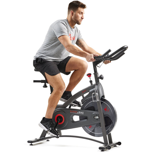 iDeal Sunny Health & Fitness Premium Magnetic Resistance Smart Indoor Cycling Bike with Quiet Belt Drive and Exclusive SunnyFit App Enhanced Bluetooth Connectivity