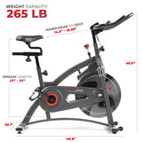 iDeal Sunny Health & Fitness Premium Magnetic Resistance Smart Indoor Cycling Bike with Quiet Belt Drive and Exclusive SunnyFit App Enhanced Bluetooth Connectivity