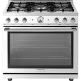 Superiore Deco 36-Inch Gas Freestanding Range in Red Matte with Chrome Trim - RD361GCR_C_