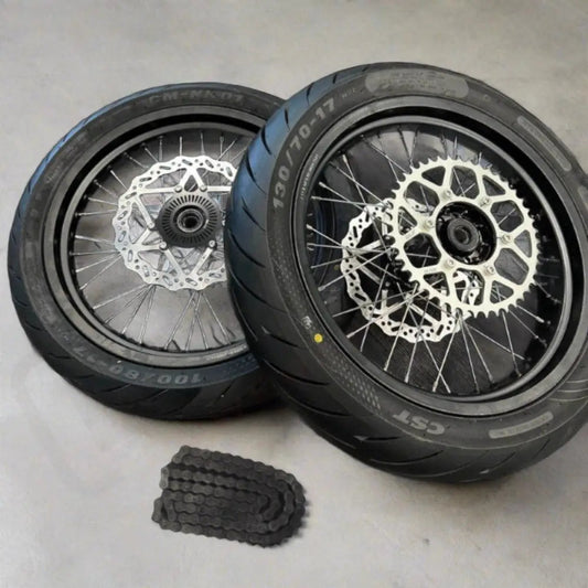 Surron Ultra Bee Supermoto Wheel Kit - 51200-YQ5A-Z04-51300-YQ5A-Z04