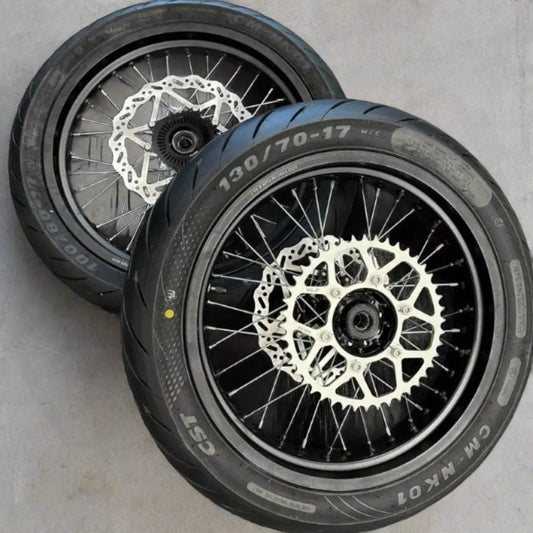 Surron Ultra Bee Supermoto Wheel Kit - 51200-YQ5A-Z04-51300-YQ5A-Z04