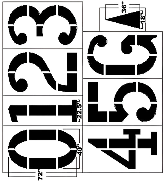 Trigon Sports 6 ft. Football Marking Kit - 0.062 in. Polyethylene Stencil - FMK6D