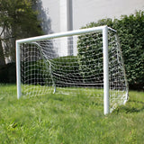 Trigon Sports Soccer Goal 4.5 x 9 ft. Portable &amp; Round Powder Coated White with Net - SG3459W